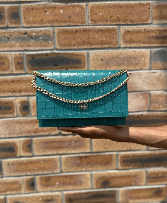 Dakar: Persian  Green Crocodile Print